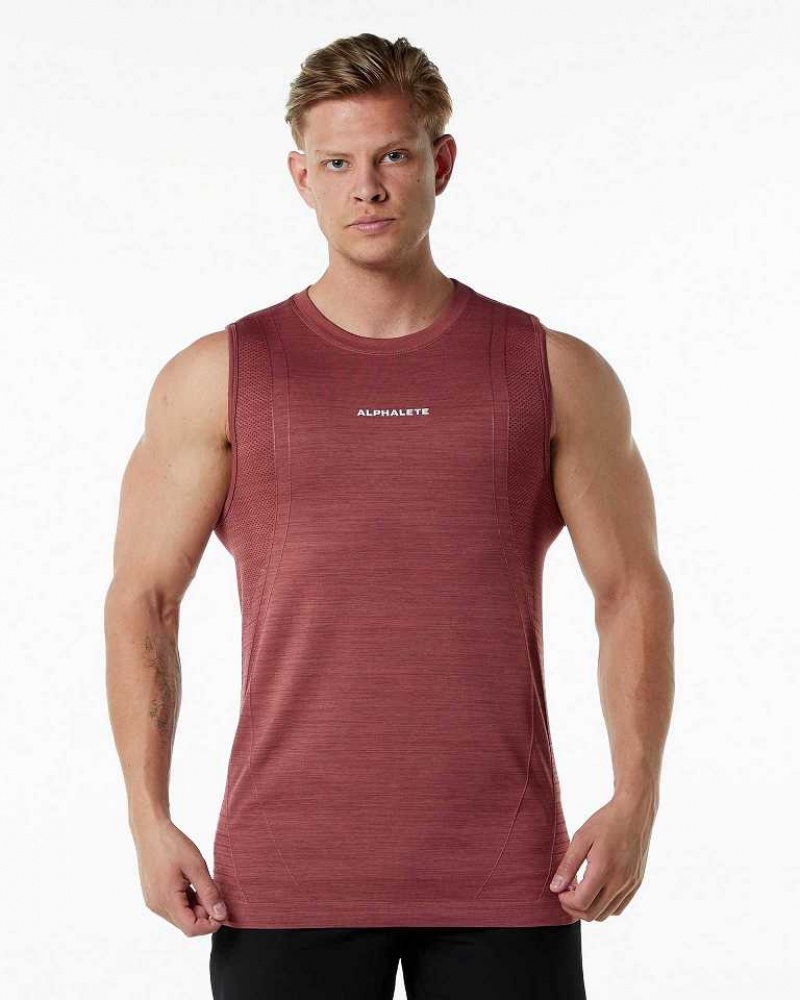 Red Men\'s Alphalete Ozone Tanks | UAE-541963