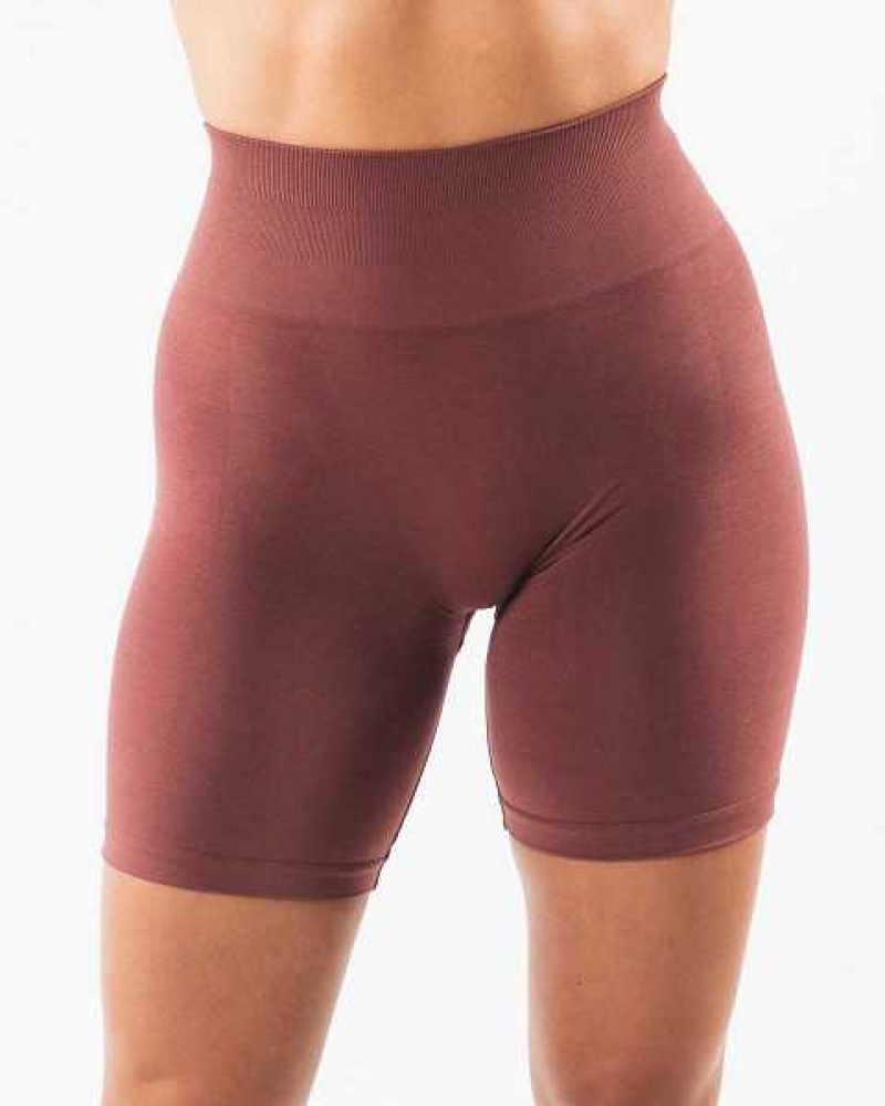 Red Women's Alphalete Amplify 6.5” Shorts | UAE-487153