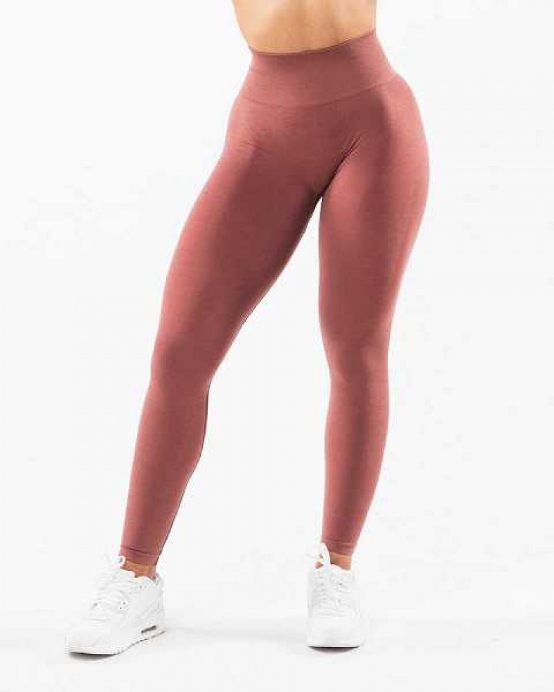 Red Women's Alphalete Amplify Leggings | UAE-138245