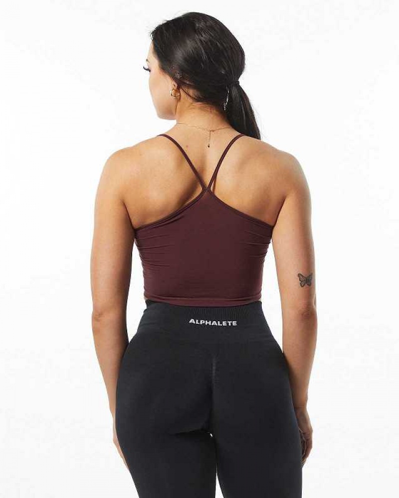 Red Women's Alphalete Ultrasoft Camisole Tanks | UAE-817540