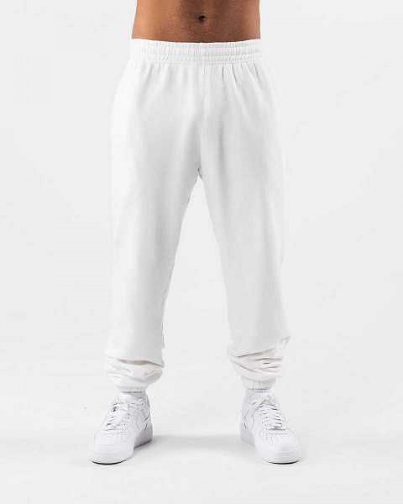 White Unisex Alphalete Earth Dye Natural Jogger | UAE-529103