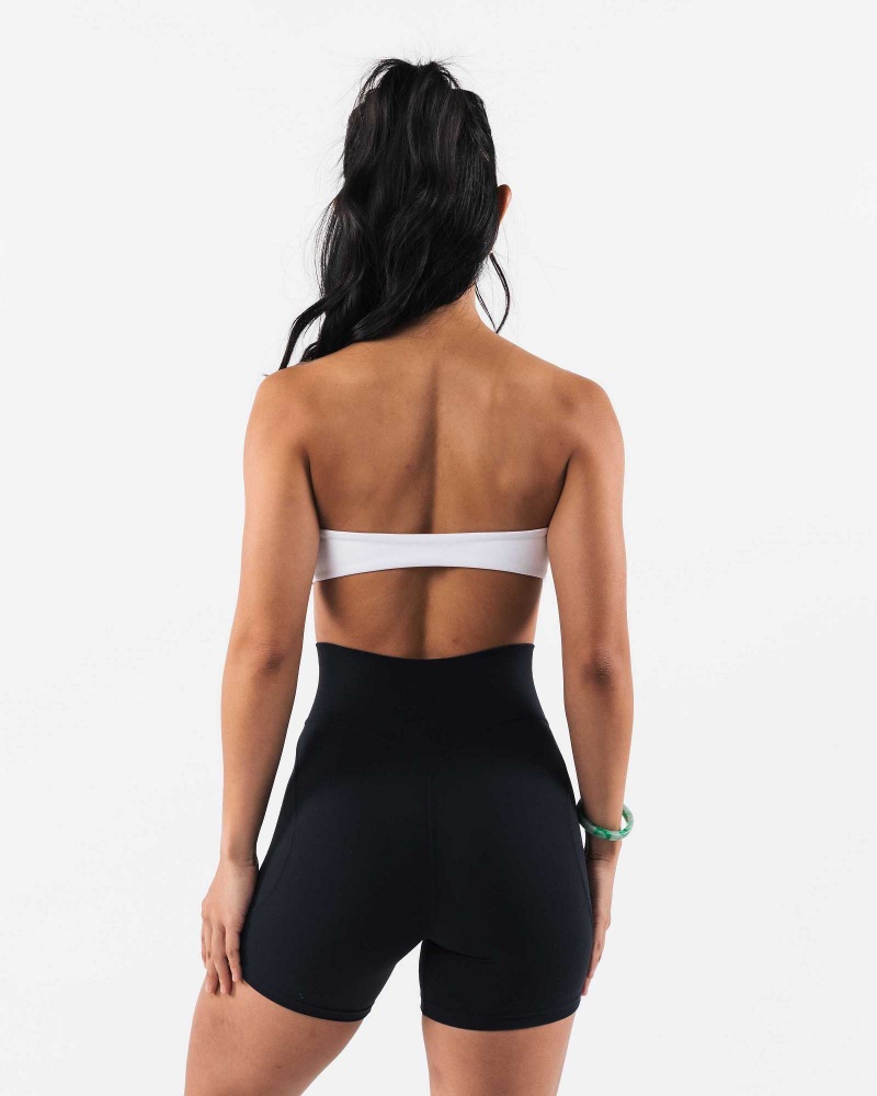 White Women's Alphalete Aura Bandeau | UAE-734102